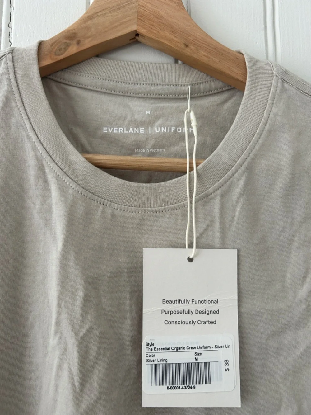 Everlane Men's Crewneck T-Shirt - Light Taupe - Picture 3 of 3